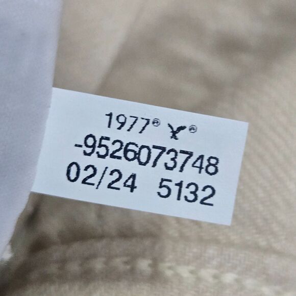 American Eagle Pants Womens Size 8 Tan Dreamy Drape Baggy Wide Leg Linen Cargo - Picture 12 of 13